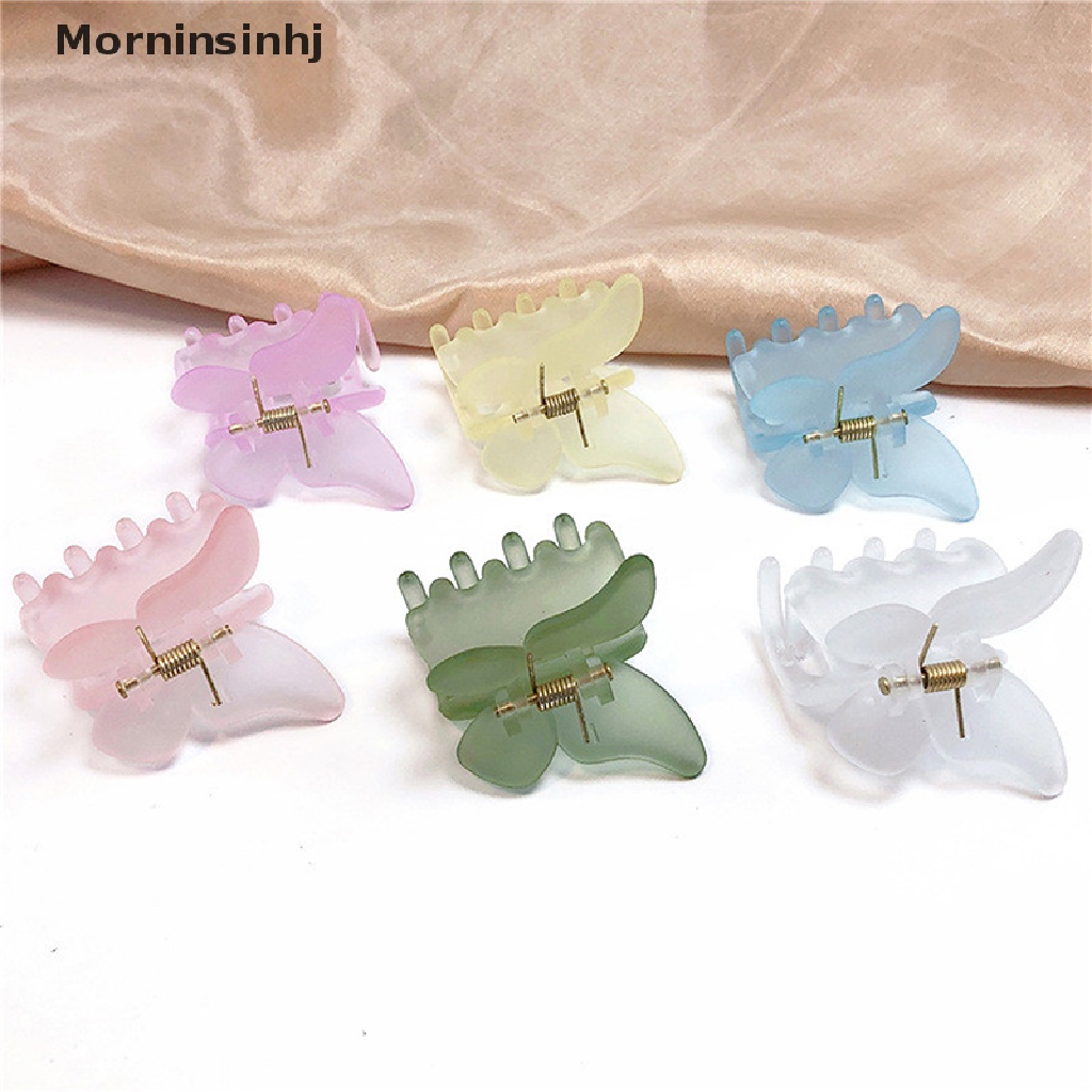 Jepit Rambut Bentuk Butterfly Aksen Mutiara Bahan Resin