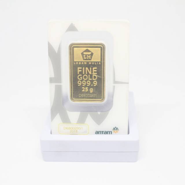 Emas Batangan ANTAM Logam Mulia 24K Gold Bar Gold Fine Gold 25 Gram