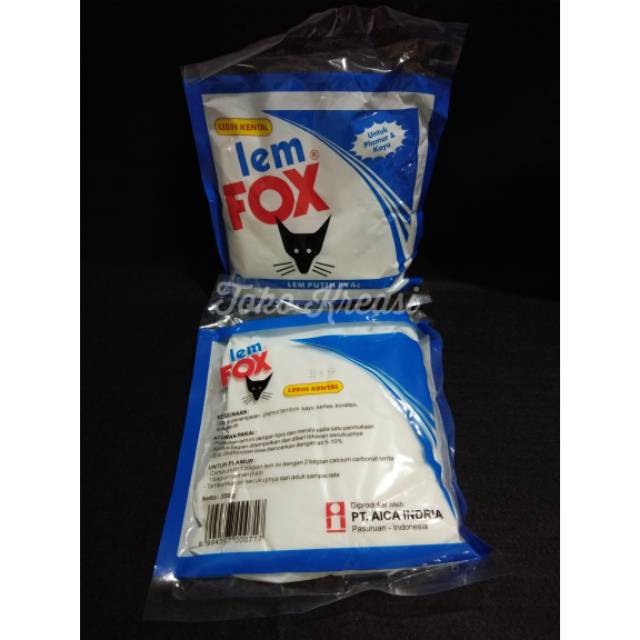 Lem putih PVac merk fox / white adhesive (350gram)