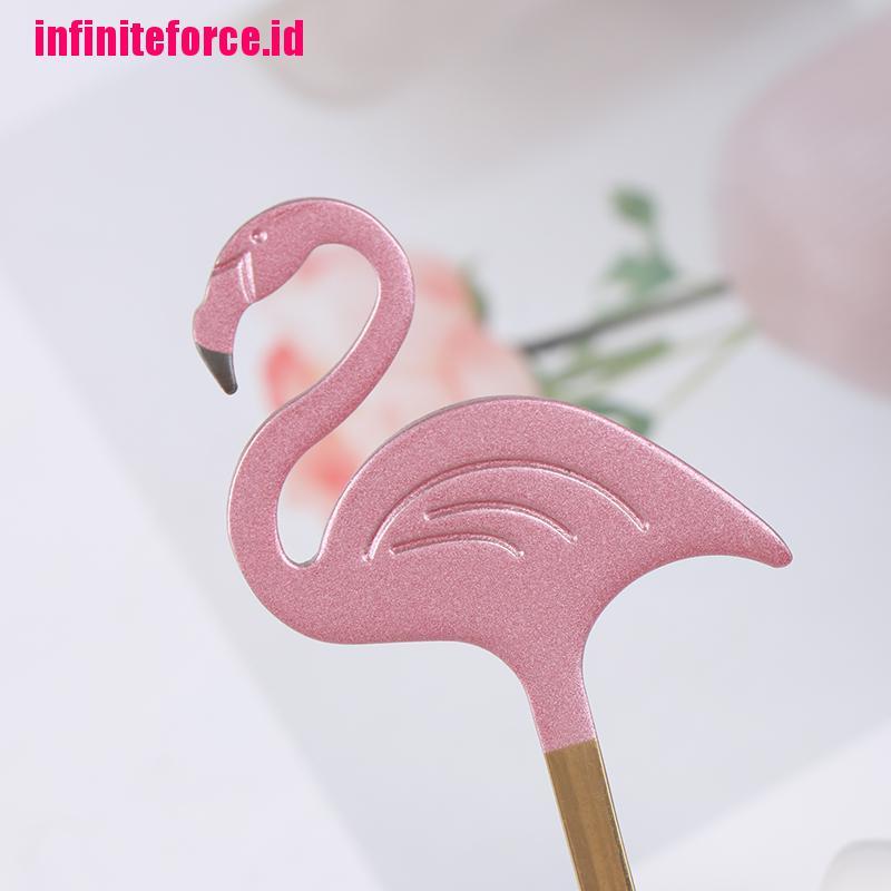 Sendok Dessert Es Krim Sup Desain Flamingo Gaya Elegan Untuk Peralatan Makan