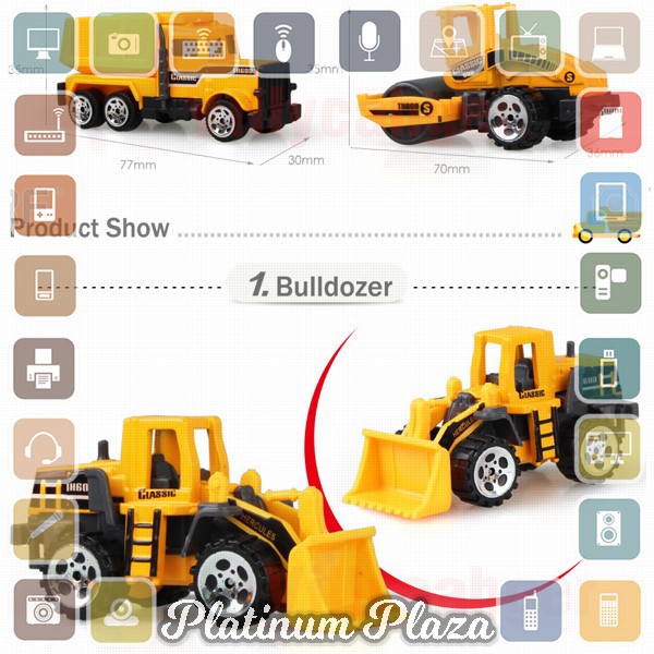 Mainan Mobil-Mobilan Truck Konstruksi Diecast Anak 6 PCS - CP1073 - Yellow`CM81AB-