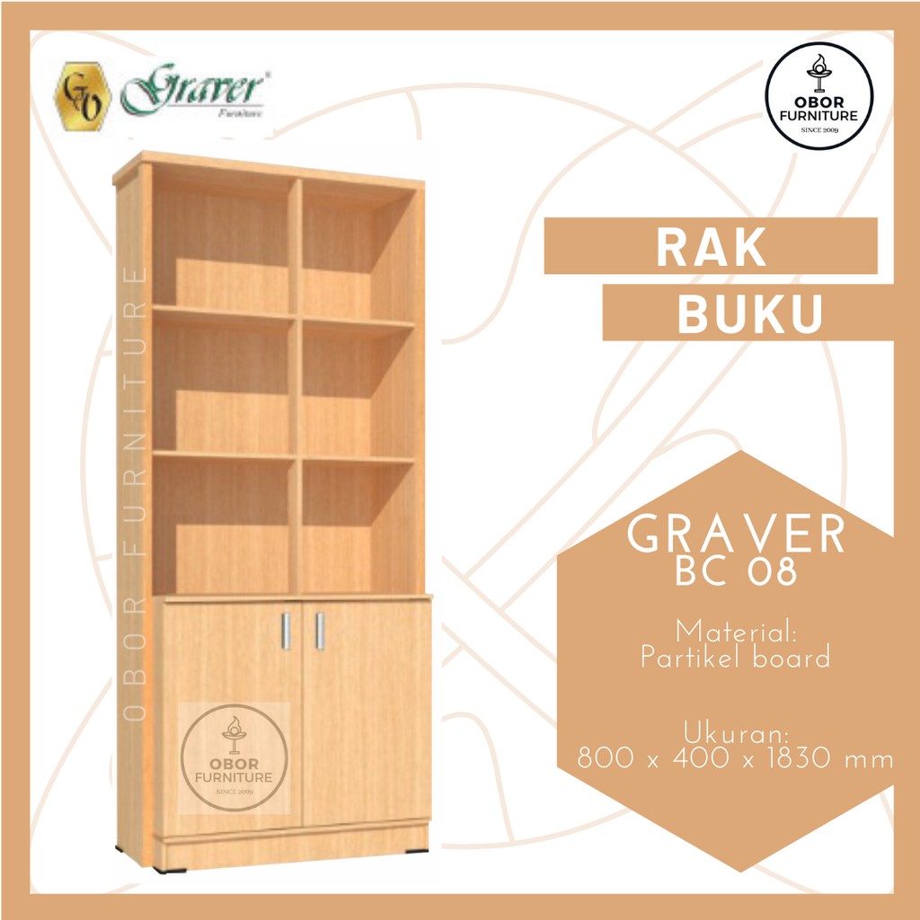 Rak Buku BC 08 Graver Lemari buku