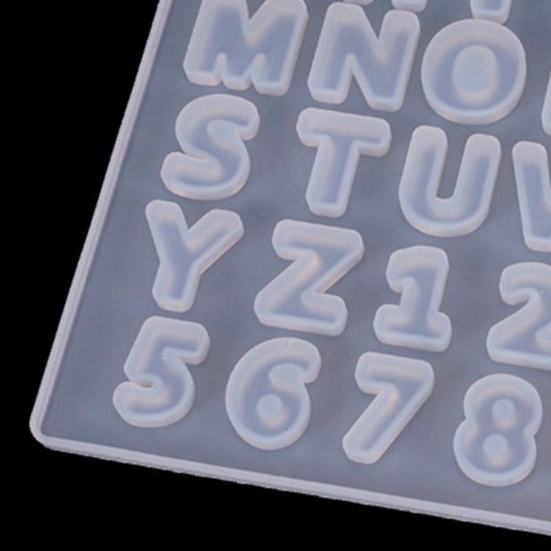 SIY  Crystal Epoxy Resin Mold Alphabet Letter Number Keychain Pendant Silicone Mould