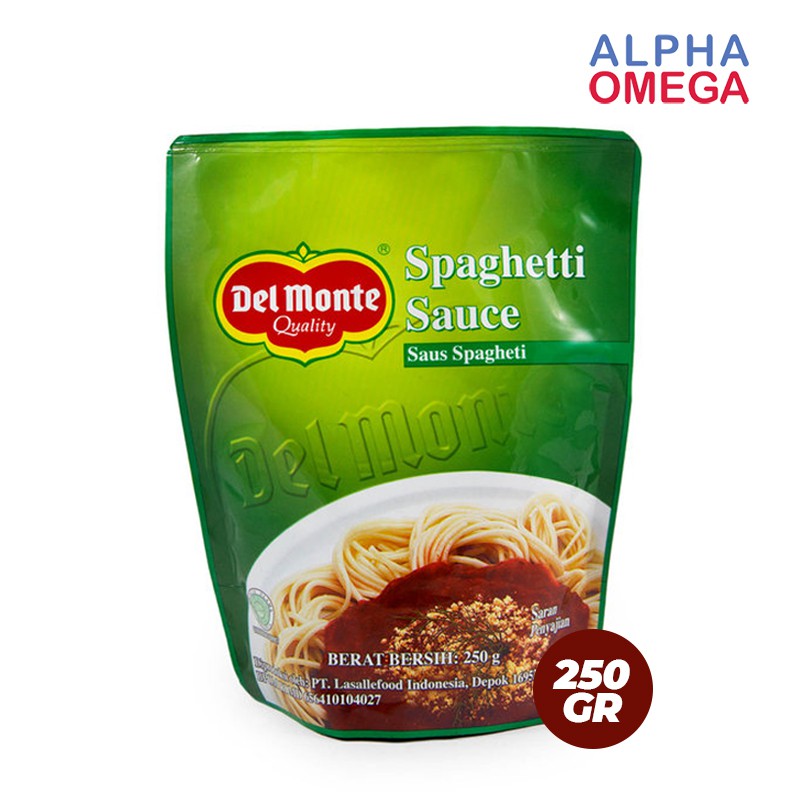 

SAUS SPAGHETTI DELMONTE POUCH 250 GR - SAOS SPAGETI DEL MONTE