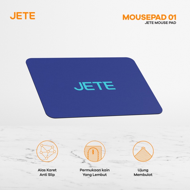 Mouse Pad JETE Mousepad 2 Ukuran Besar 21 x 26 cm - Anti Slip