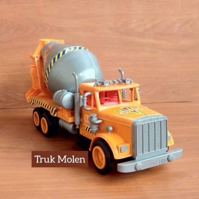 Mainan Truk Molen Kontruksi Anak Edukatif - Mobil Mixer Truck Edukatif