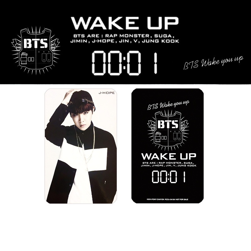 8pcs / set Kartu Lomo Foto BTS Bangtan Boys WAKE UP SUGA JiMin V RM Jin J-Hope Jung Kook