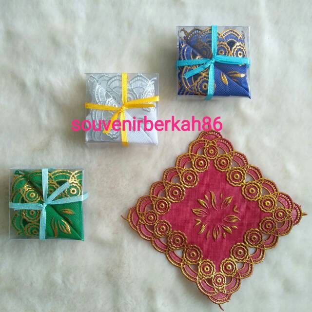 isi 100pcs SOUVENIR PERNIKAHAN TATAKAN GELAS MIKA KECIL PITA