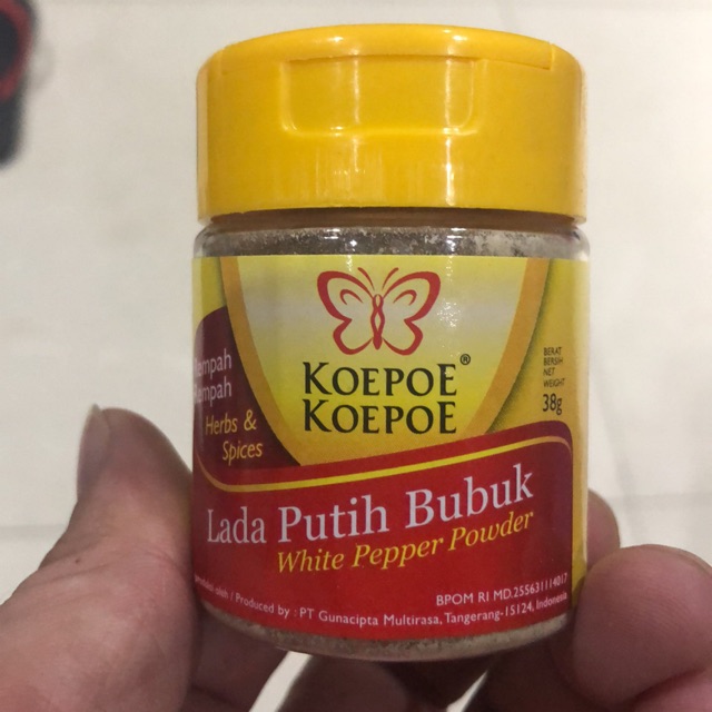 

Lada Putih Bubuk Koepoe-Koepoe 38gr