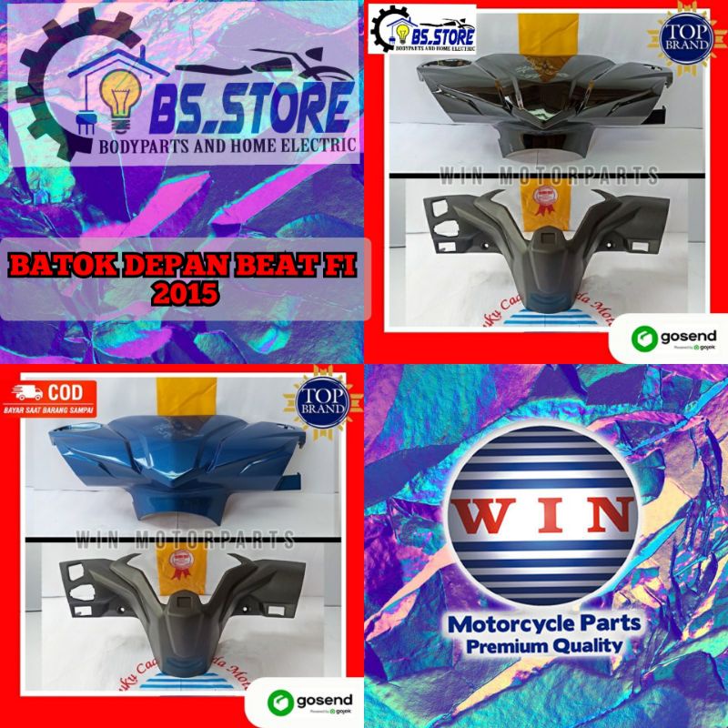 BATOK DEPAN BELAKANG HONDA BEAT FI ESP 2015 HITAM, MERAH MAROON, BIRU MUDA | FRONT HANDLE COVER BEAT FI ESP STATER HALUS | REAR HANDLE COVER BEAT FI ESP | MERK WIN