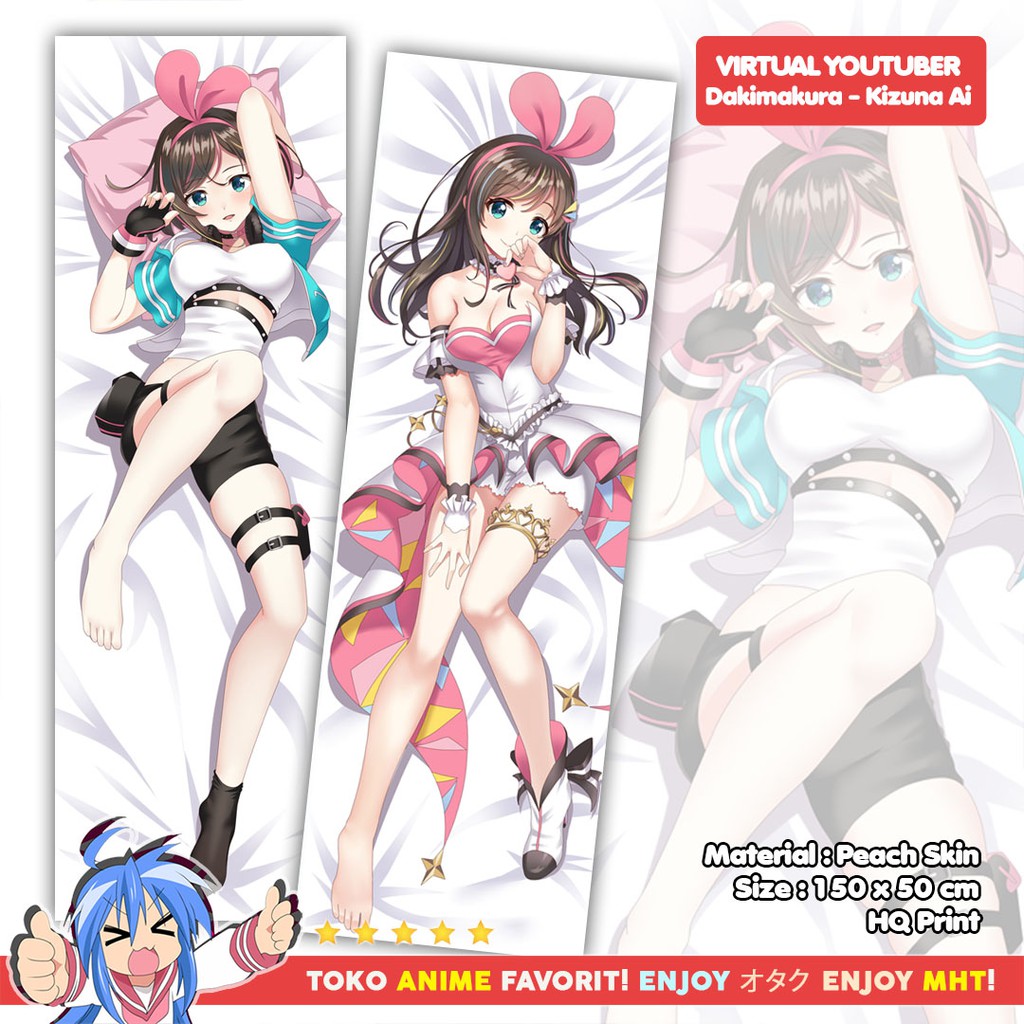 Sarung Bantal Anime Dakimakura Virtual Youtuber : Kizuna Ai
