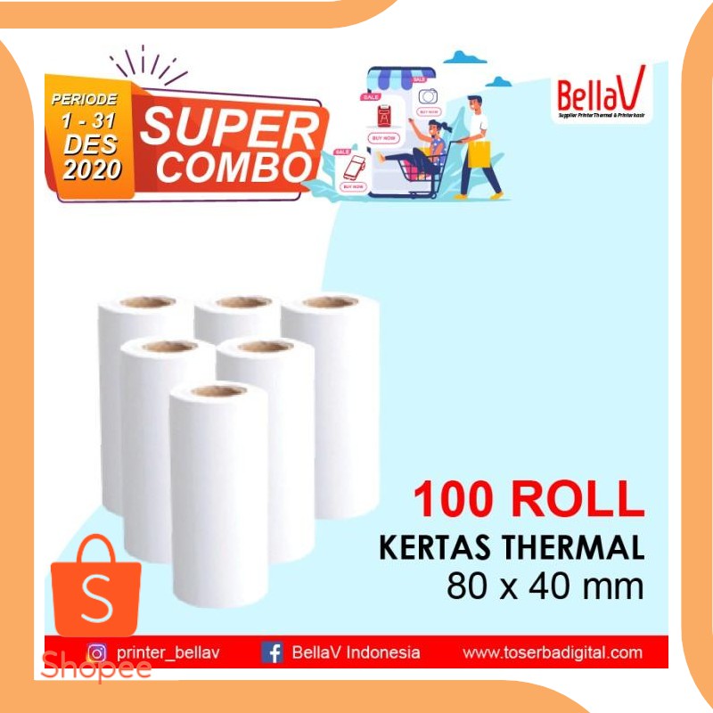 

Jual limited Kertas Thermal Printer uk 80 x 40 mm (100 roll) 19DEZ Limited