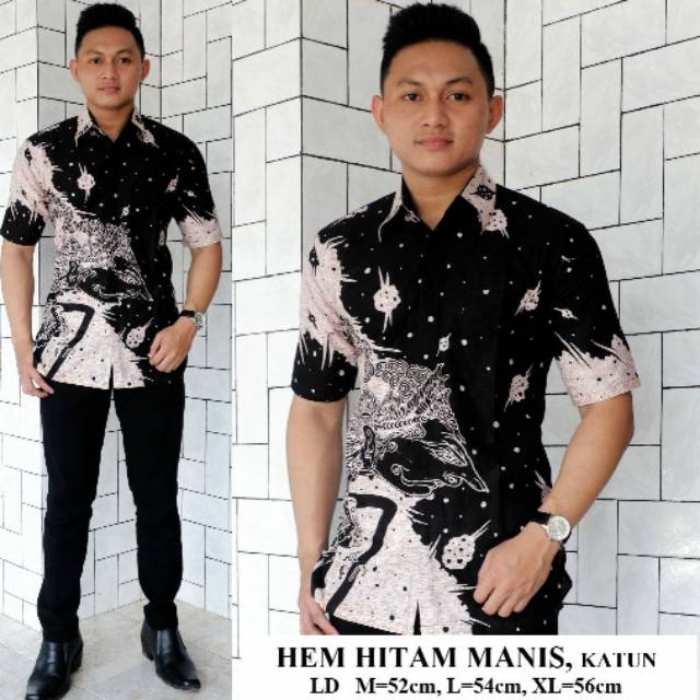 Hem batik Hitam Manis