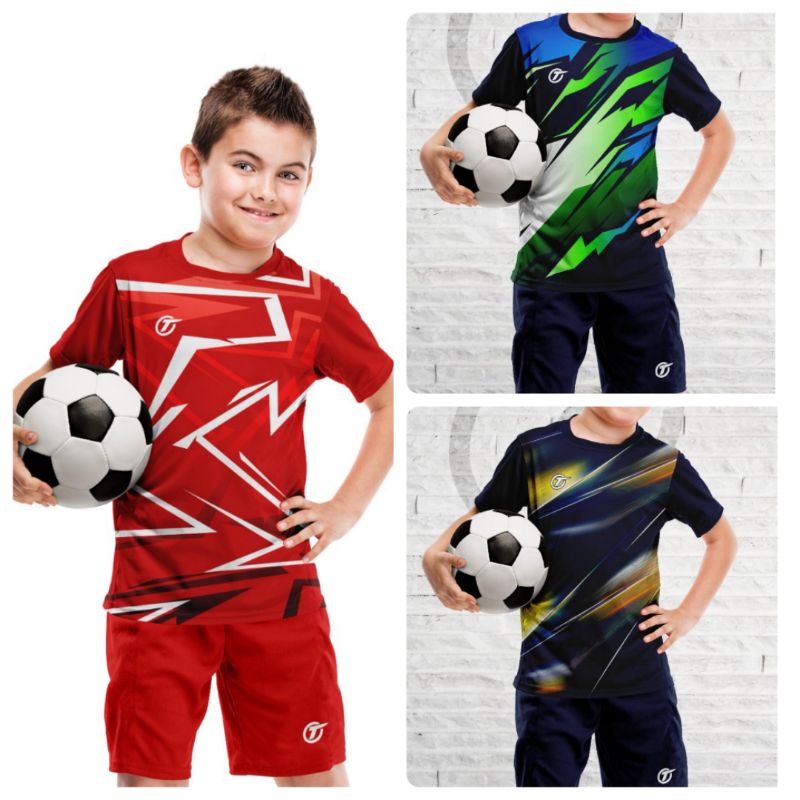 SPORTONE/JERSEY BOLA ANAK MURAH/KAOS BOLA ANAK PRINTING KEREN/BAJU BOLA ANAK UMUR 5 SAMPE 14