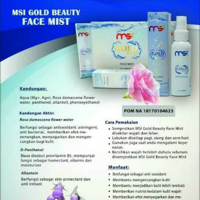 FACEMIST GOLD, Mengencangkan Kulit Wajah, Asli 100% produk dari MSI
