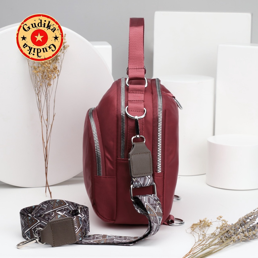 PROMO GUDIKA 2008 - Tas Ransel Wanita Kekinian Import Original Terbaru Bahan Nilon Waterproof Anti Air Premium Korea bisa muat banyak barang banyak slot kocek terlaris - tas wanita - tas cewek - tas kerja - tas laptop - rangsel - gudika bag - tas gudika