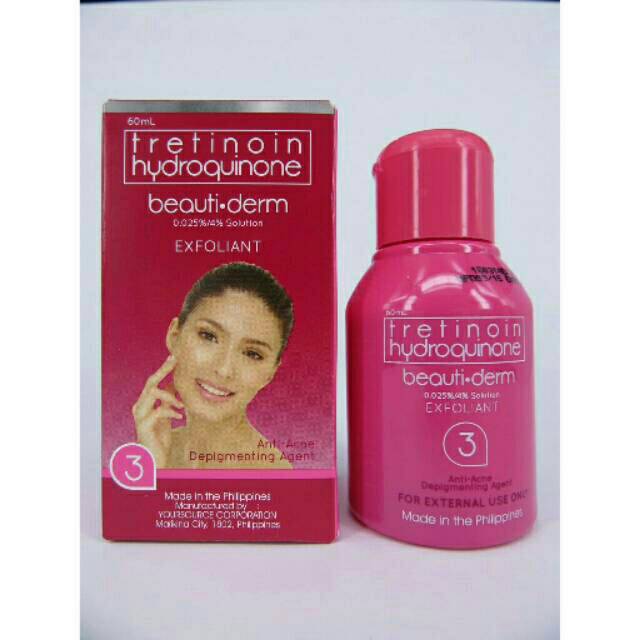 Tretinoin hydroquinone bauty-drem exfoliant anti acne and dapigment