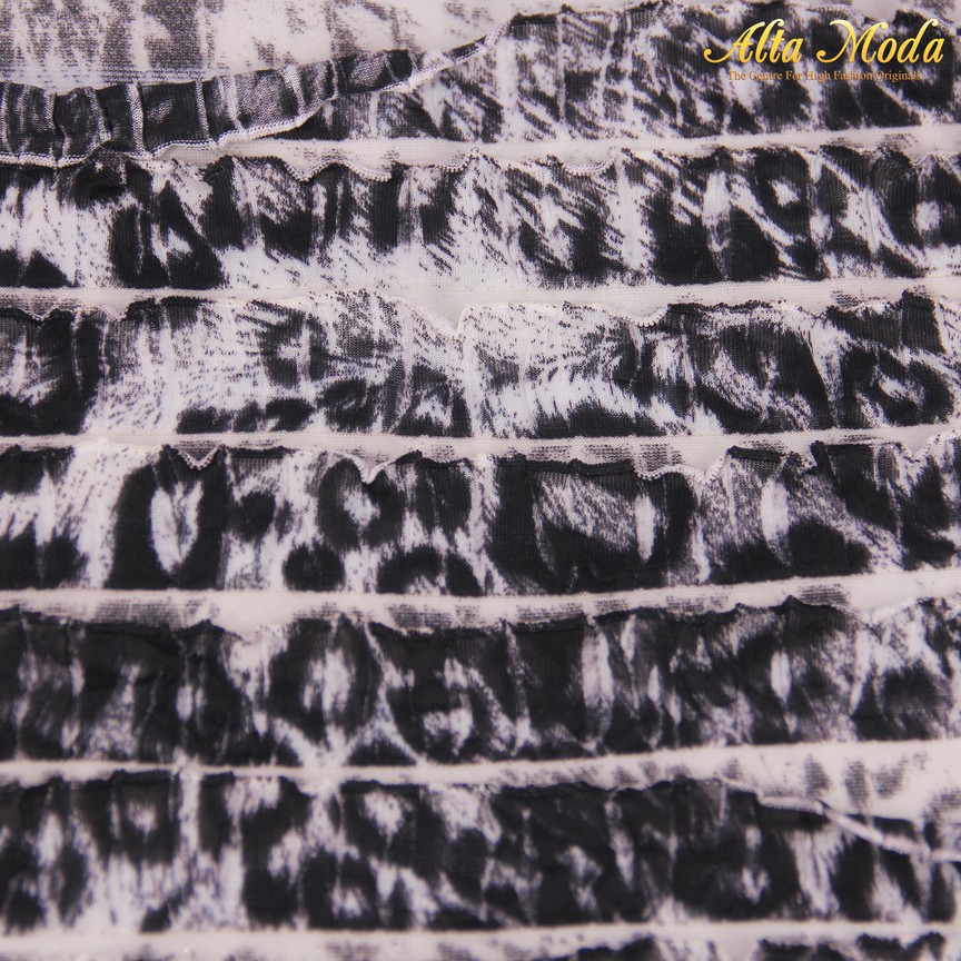 

Alta Moda Stretch Plete Black And White Leopard Printed (1M)