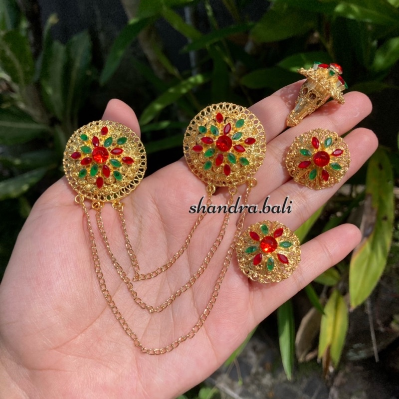 Set Bros Cannes Alpaka Bros peniti kancing Kebaya Bali