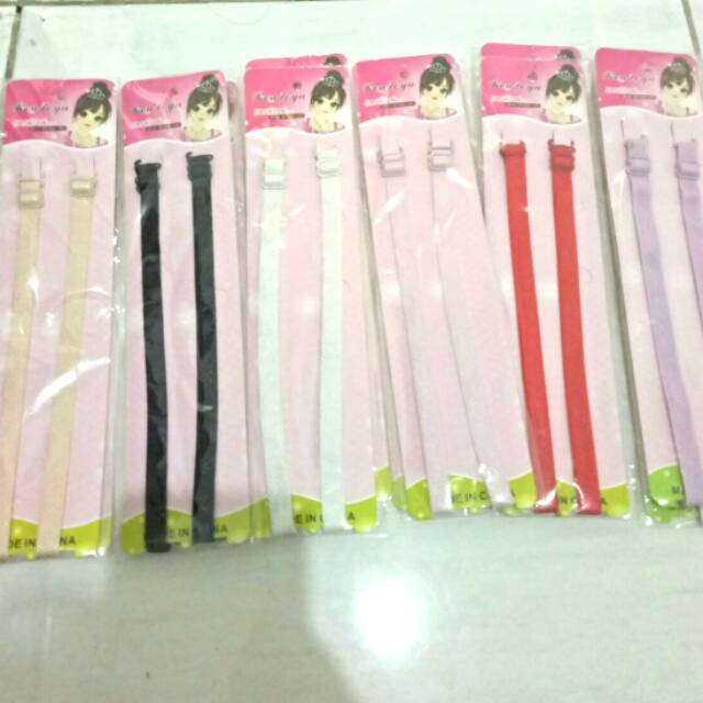 Tali BH / Bra polos warna Karet kain 1Cm Standart