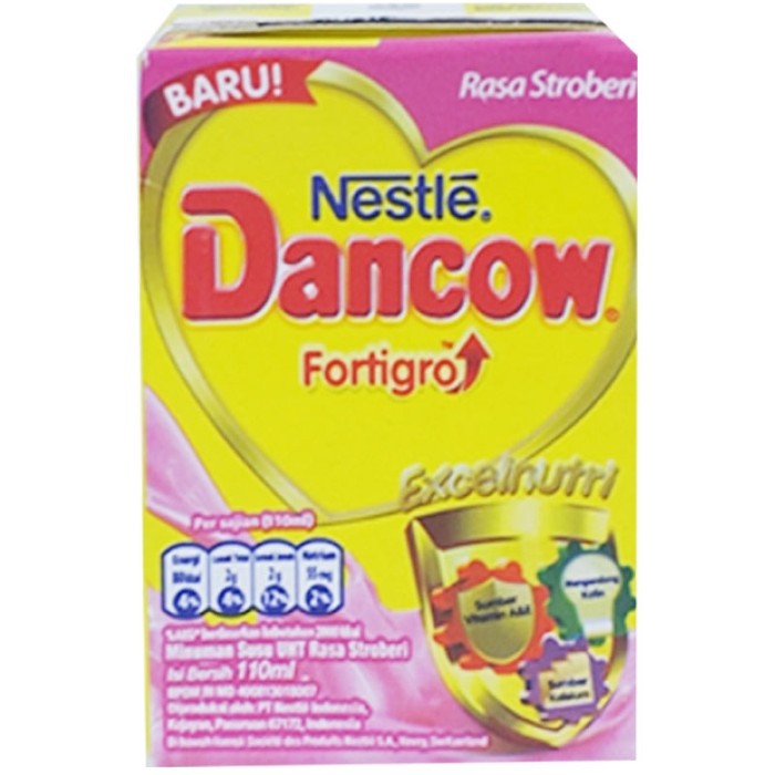 

Dancow Susu Cair Uht Fortigro Strawberry 110Ml