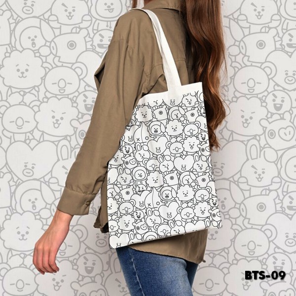 TOTE BAG BLACU MOTIF - BTS .01