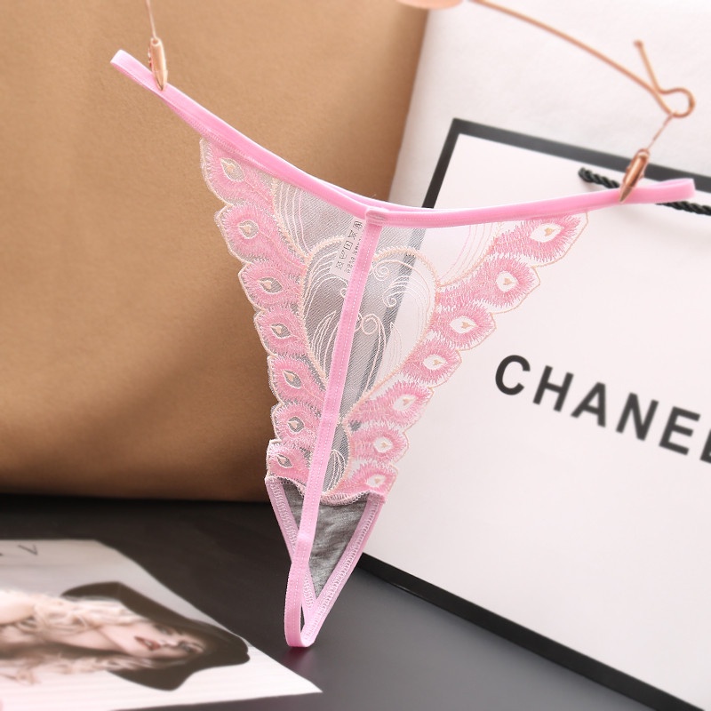 Celana Dalam Wanita Bunga bordir Thong Sexy Fashion T-Celana G String Lingerie Seksi 3C223