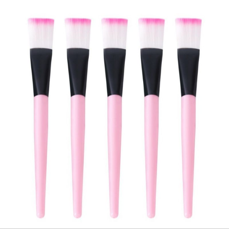 Kuas Masker Plastik Bening Putih Pink Transparan Brush