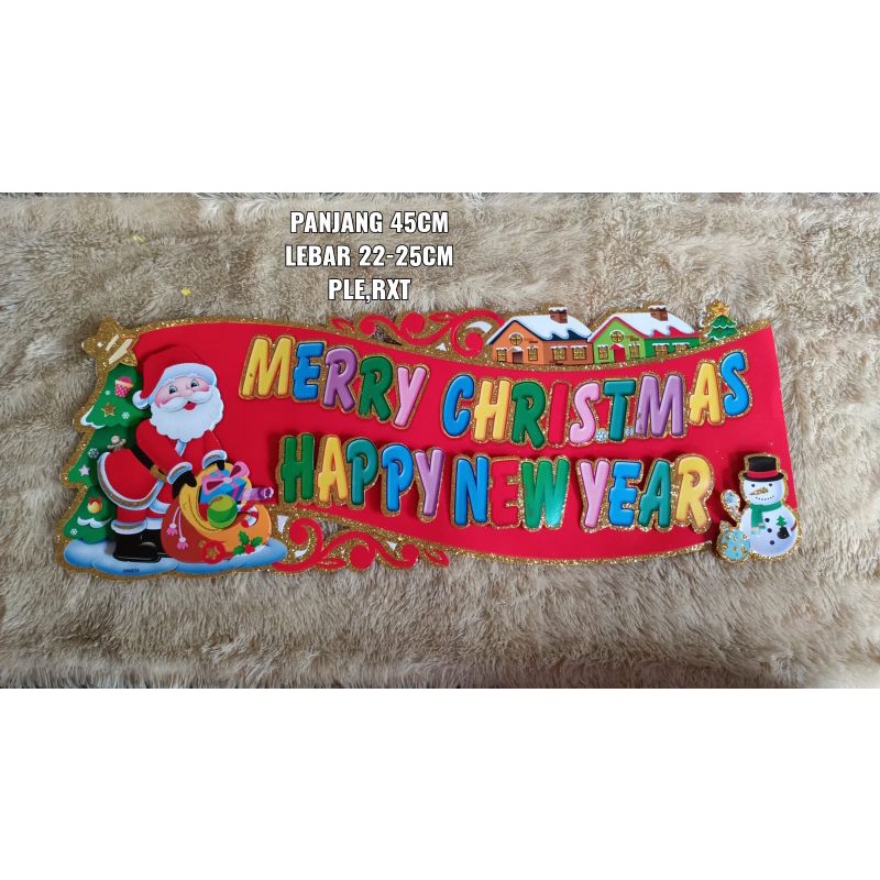 Tulisan Merry Christmas ,bisa dipintu Panjang 45cm ,lebar sekitar 22-25cm MEDAN BISA GRAB