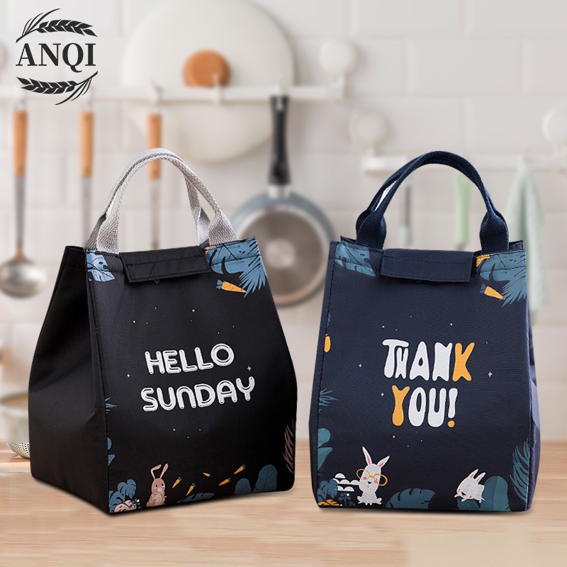 ANQI 1888 COOLER BAG UNICORN PEREKAT VELCRO TAS BEKAL LUNCH BOX BESAR MURAH LUNCH BAG BEKAL SEKOLAH VS-39