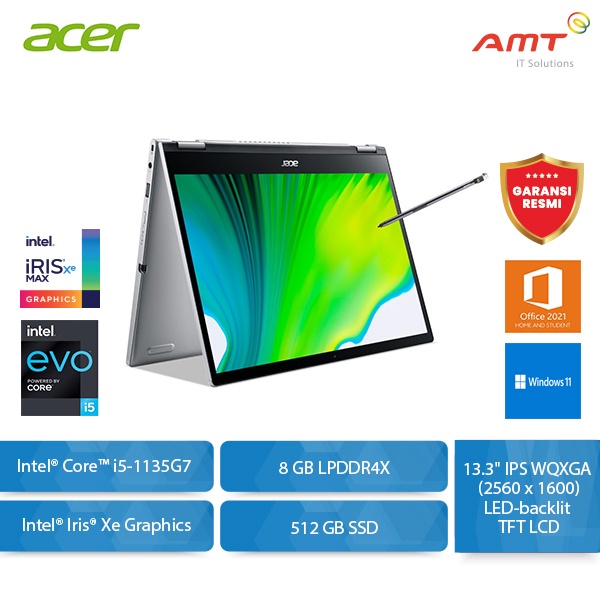 ACER Spin 3 Active Convertible 13.3" i5 1135G7 8GB 512SSD Flip Touch