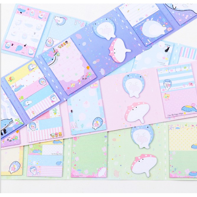 

Stick Note Memo Ikan Paus Lipat 6 - KSY198 - Hijau