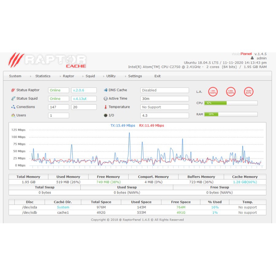Tutorial Praktis RaptorCache-2.0.x & Proxy Server Squid-4.x