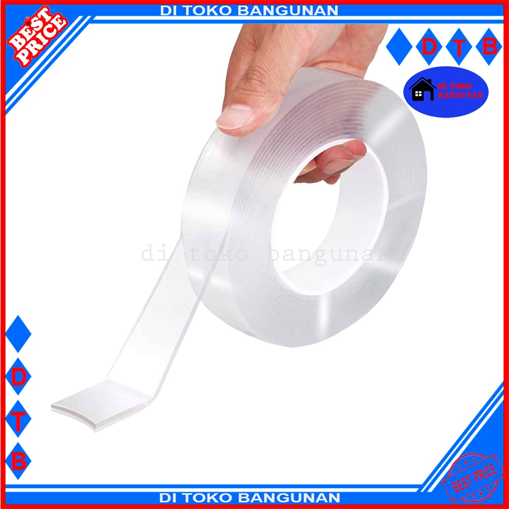 Double Tape Bening 2 Sisi 3M X 3CM Glorious Tape Perekat