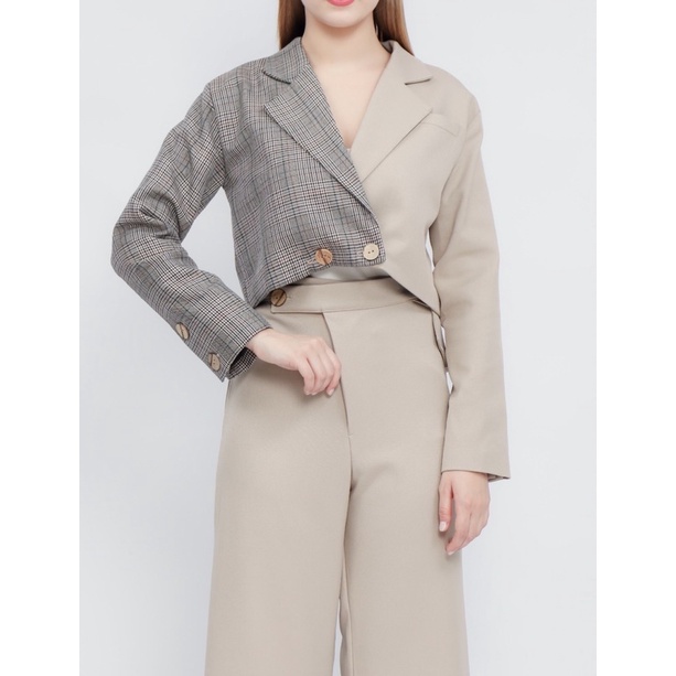 Blazer Wanita Two tone Lykke Two Tone