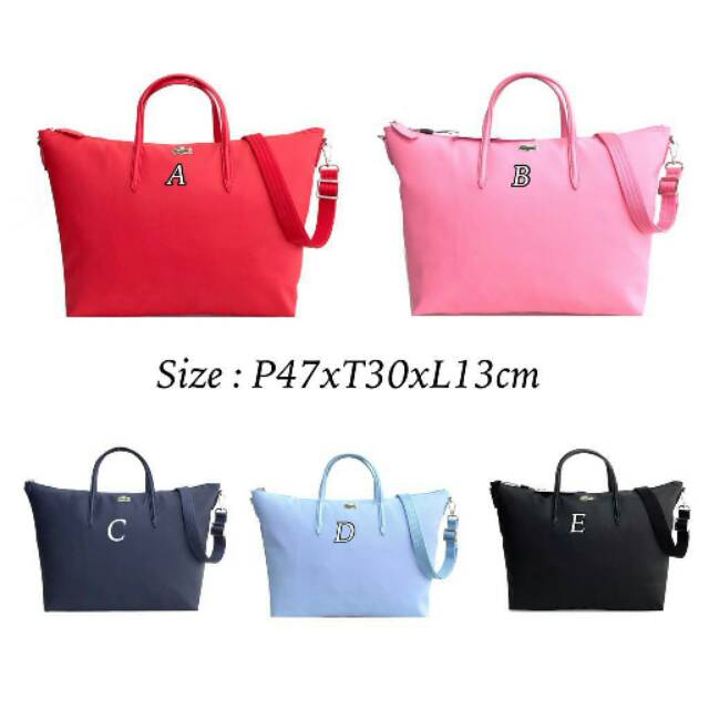 Lacoste Dual Carry Zip Tote Bag totebag original authentic tas