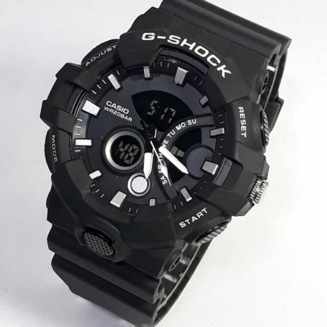 Jam tangan pria G Shock GA720 full black jarum putih