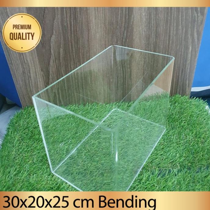Aquarium acrylic aquascape 30x20x25cm-bending+Tutup- 3mm