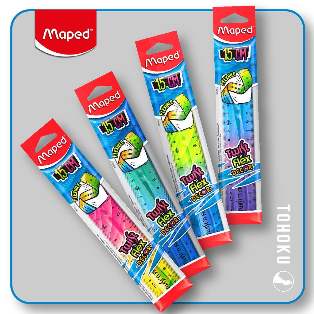 

Penggaris Anak Lucu Flexible - Maped Twist & Flex Decor Ruler 15cm