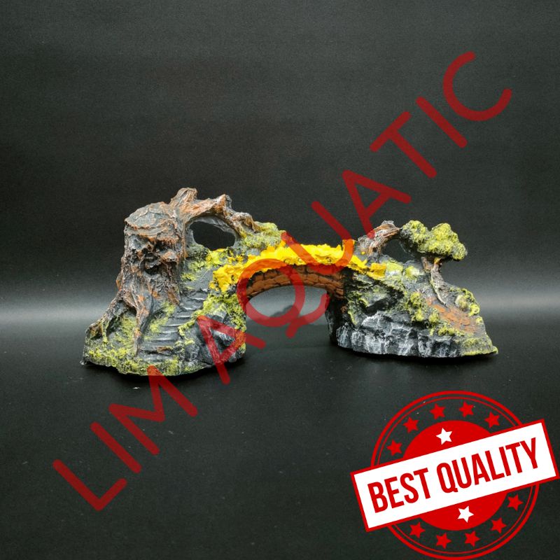 HIASAN AQUARIUM JEMBATAN BAMBU / HIASAN AQUARIUM FIBER JEMBATAN BAMBU / HIASAN AQUARIUM