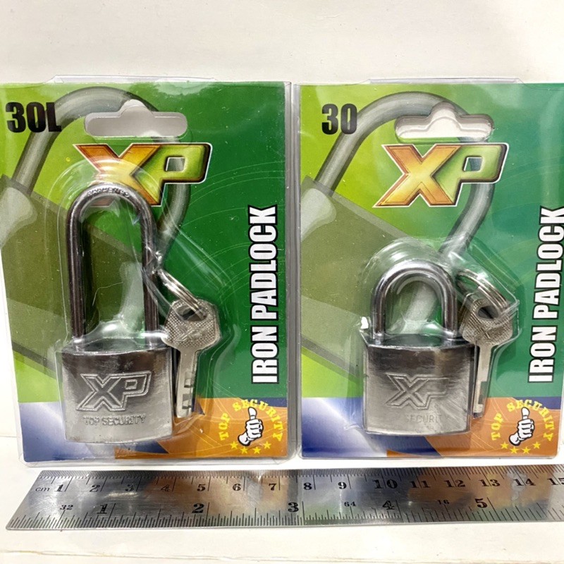 Gembok XP IRON PADLOCK 30 - 30L - 40 - 50 - 60 - 60L / Gembok Silver XP Tool / Gembok Baja Chrom