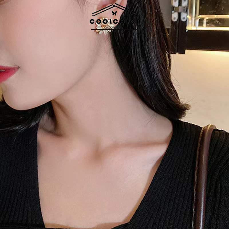 COD❤️Anting  tusuk S925 Zircon Warna Emas anti karat dan anti luntur Earrings panjang Dewasa Gaya Korea  Wanita Fashion Murah