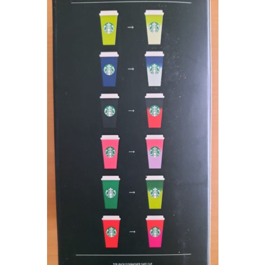 Starbucks Reusable Hot Cup Changing Color i set 6 pcs