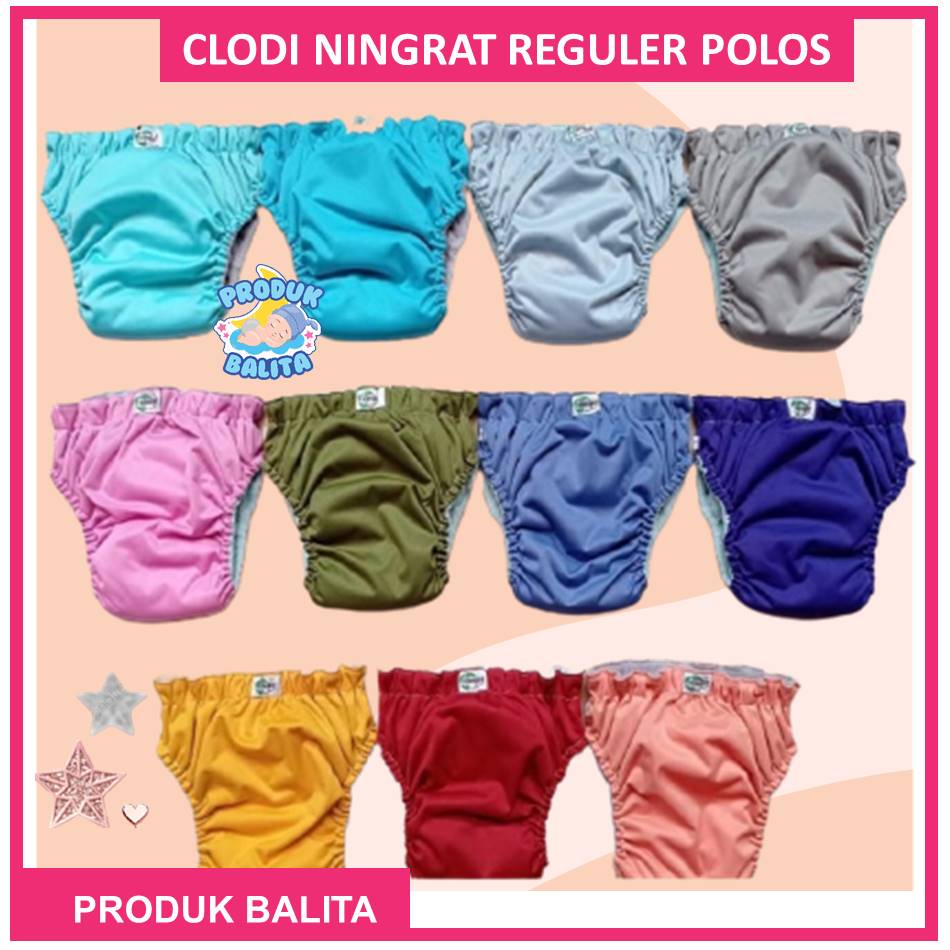 [promo] Ningrat AIO Pants  Reguler BB 5-15 Kg Motif Polos Clodi Bayi Pempes Kain Cuci ULang Terlaris