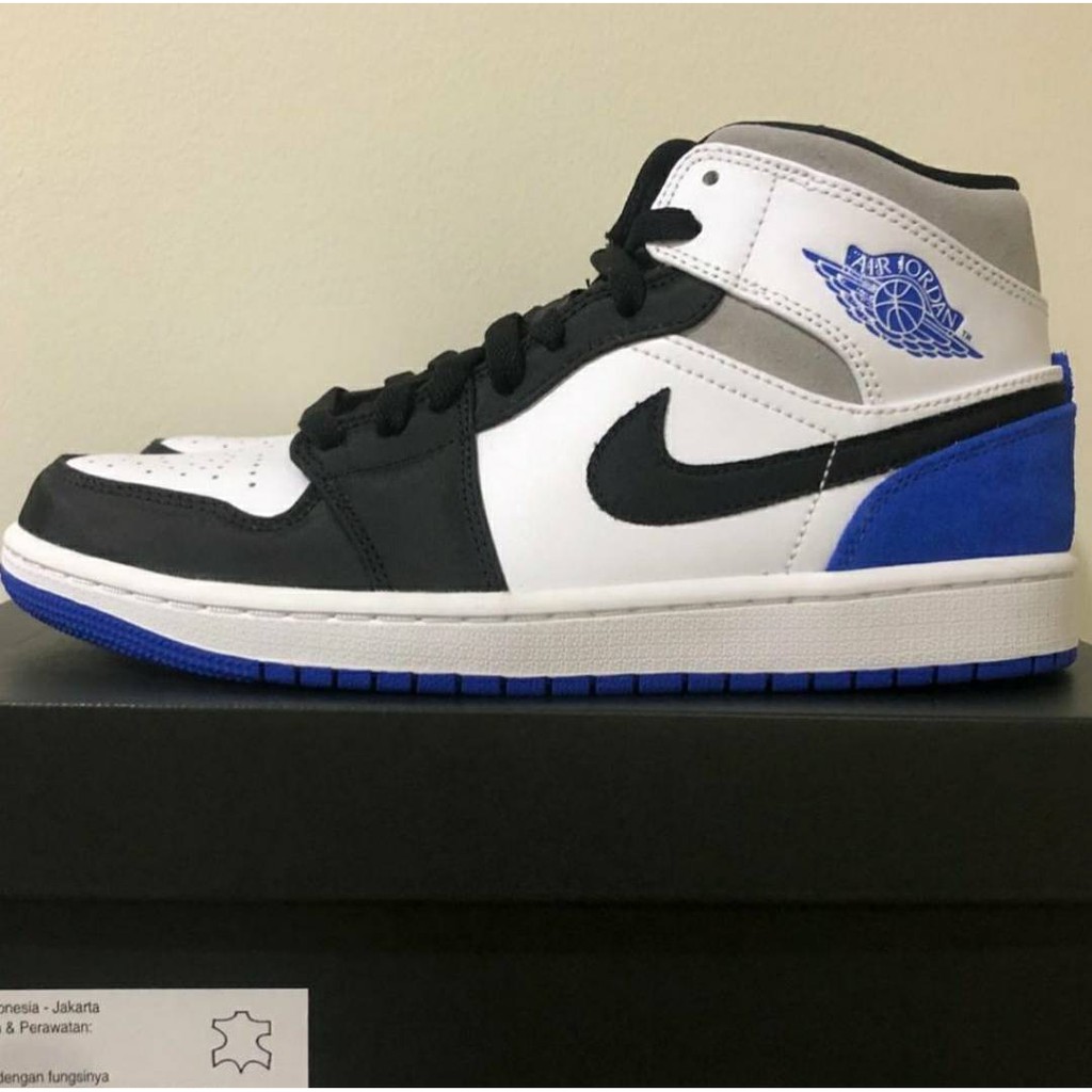 Nike Air Jordan 1 Mid SE Blue Toe / Royal Blue