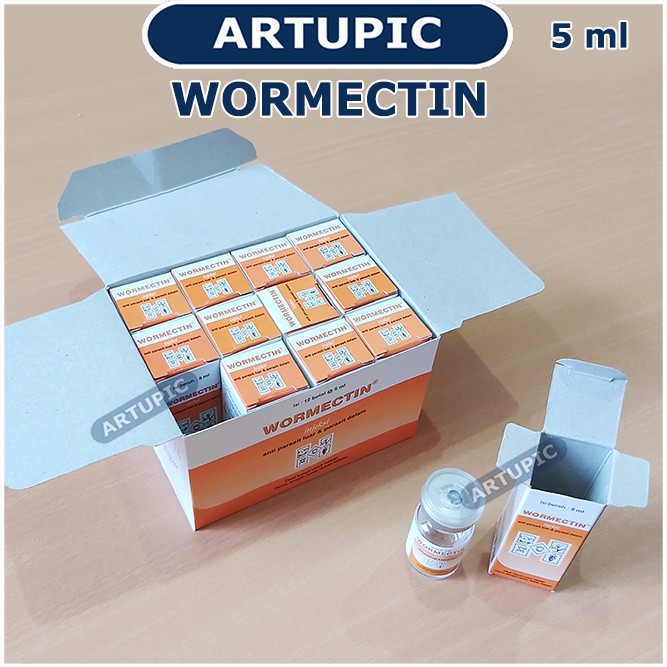 Wormectin Injeksi 5 ml Obat Scabies Suntik Injeksi Kudix Kutu Jamur Caplax Cacing Kucing Kelinci