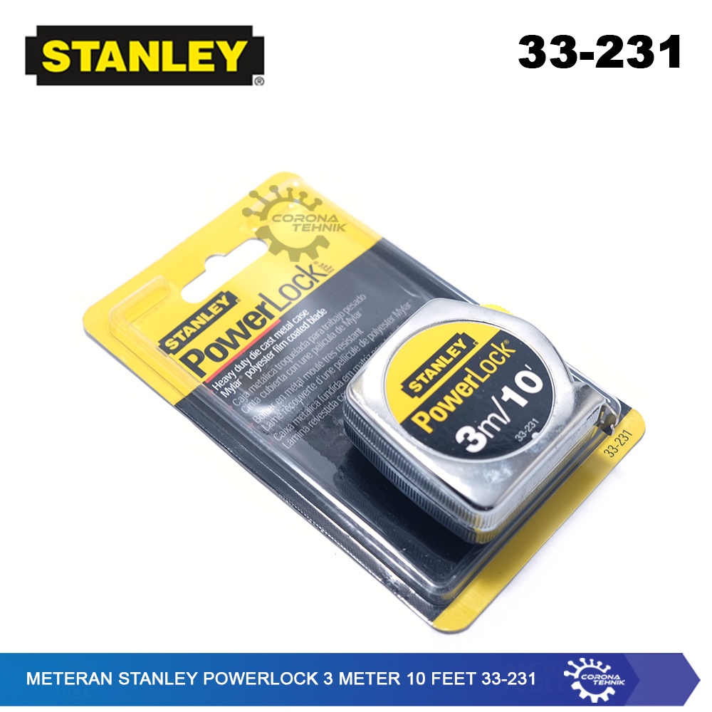 Stanley PowerLock 3 Meter 10 Feet 33-231 - Meteran