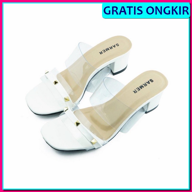 P79I7 Sepatu Heels Lancip Tinggi Kondangan Pesta Party Wanita Cewe Jessica Pita Belakang Sanda Sarme