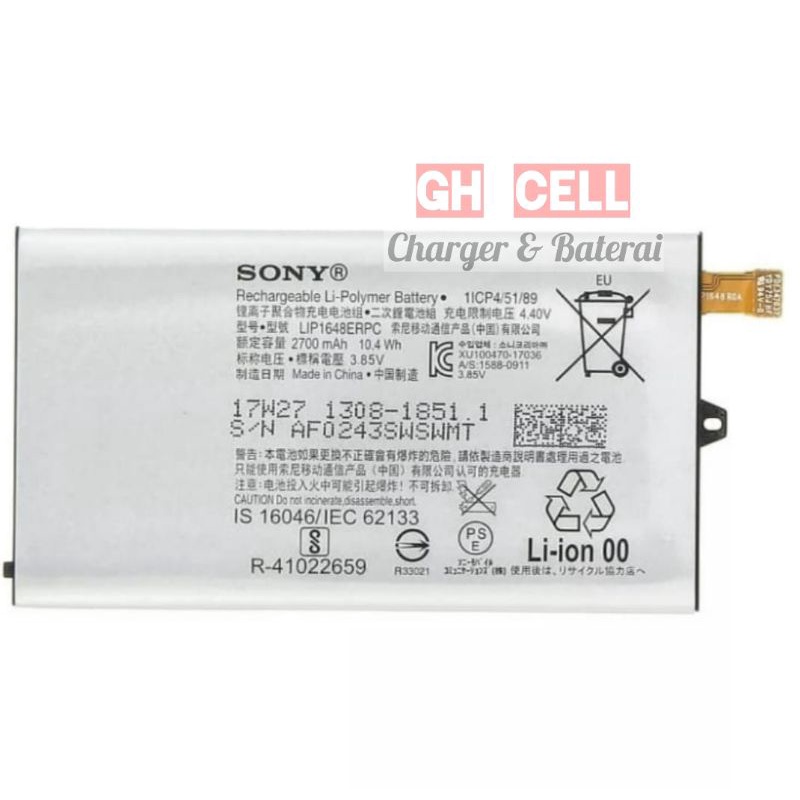 Baterai Batre Sony Xperia XZ1 Compact XZ1 Mini LIP1648ERPC