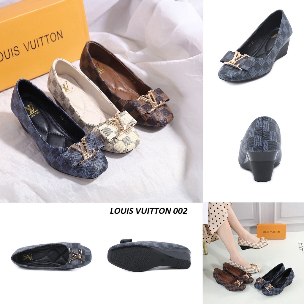 SEPATU WANITA WEDGES KULIT SHOES 002